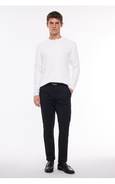 DeFacto Taılored Fit Düz Paça Pantolon Siyah T6317AZ26AUBK27