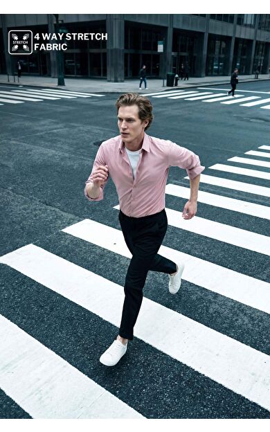 Tailored Fit Düz Paça Pantolon