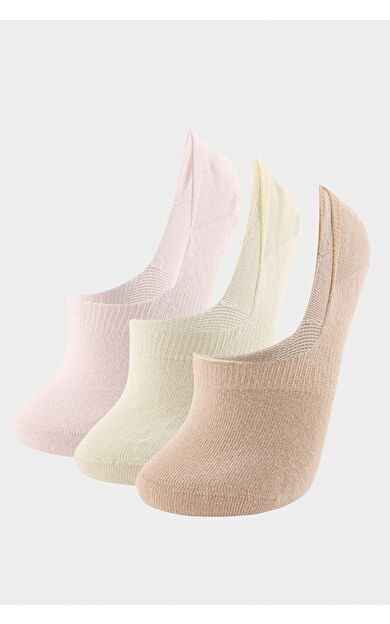 DeFacto Kadın Görünmez 3'lü Pamuklu Babet Çorap T6922AZNSPN2