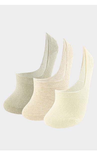 DeFacto Kadın Görünmez 3'lü Pamuklu Babet Çorap T6922AZNSYL73