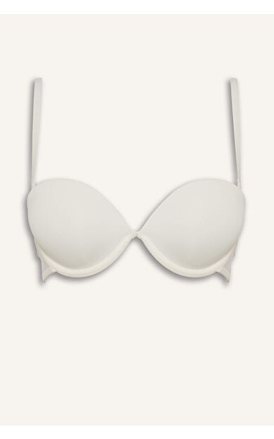 Micro Kaplı Yarım Dolgulu Balenli Straplez Sütyen