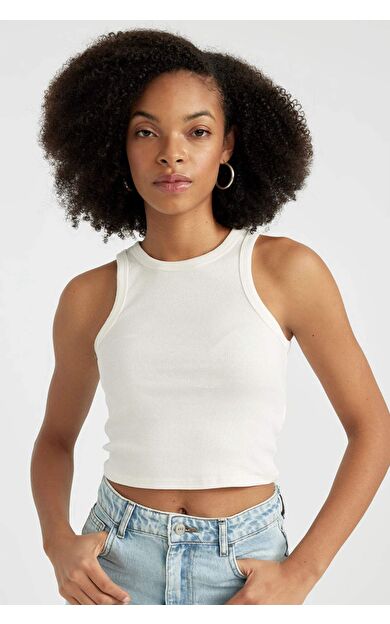 DeFacto Fitted Halter Yaka Fitilli Kaşkorse Atlet