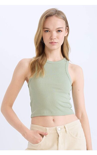 DeFacto Fitted Halter Yaka Fitilli Kaşkorse Atlet U0357AZ25SMGN1135