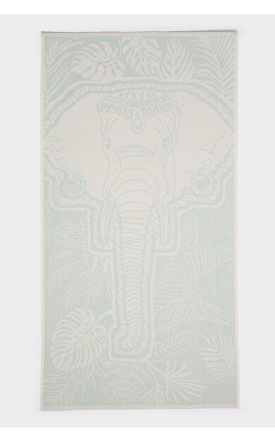 Kadın Desenli Pamuklu Plaj Havlusu