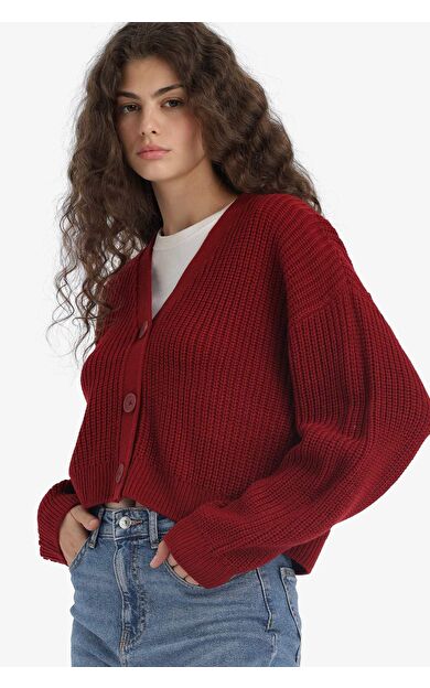 DeFacto Regular Fit V Yaka Hırka U2052AZ25WNBR456