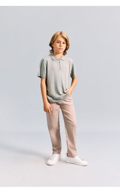 DeFacto Regular Fit Ayarlanabilir Bel Düz Paça Gabardın Pantolon Bej