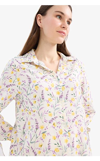 DeFacto Loose Fit Gömlek Yaka Uzun Kollu Gömlek U3701AZ25SMYL155