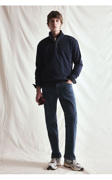 DeFacto Sergio Regular Fit Normal Bel Boru Paça Jean Pantolon Mavi V0794AZ25WNNM28