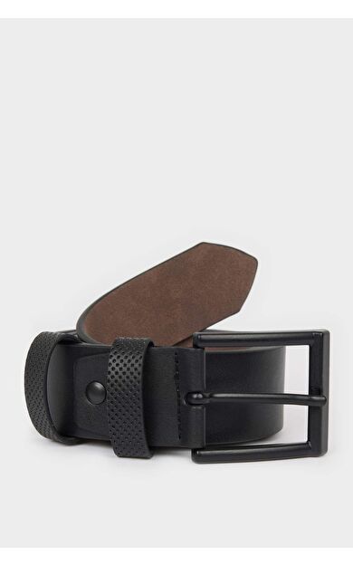 Erkek Dikdörtgen Toka Suni Deri Günlük Kemer V2142AZNSBK23
