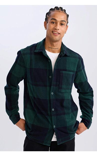 DeFacto Regular Fit Kareli Polar Uzun Kollu Gömlek V2767AZ24WNGN536