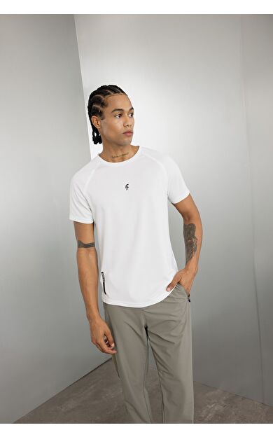 DeFacto Slim Fit Bisiklet Yaka Baskılı Sporcu Tişört V2887AZ24SPWT80
