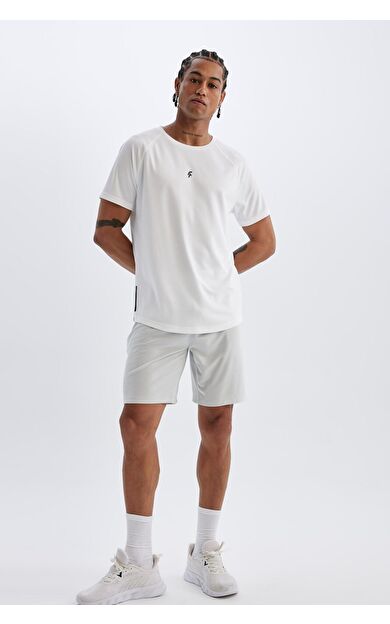 DeFacto DeFactoFit Slim Fit Sporcu Standart Paça Şort V3030AZ24AUGR493