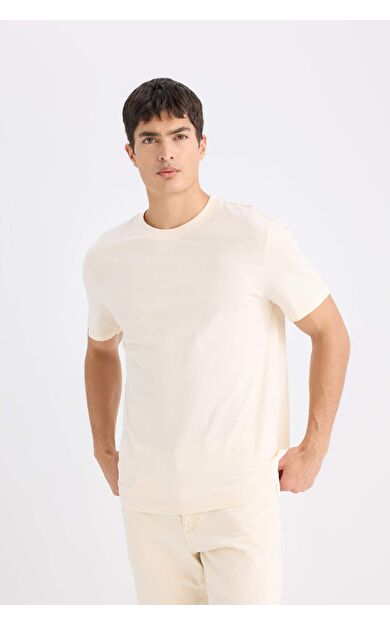 DeFacto New Regular Fit Bisiklet Yaka Basic Düz Kısa Kollu Tişört V7699AZ25SPER98