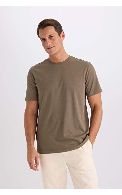 DeFacto New Regular Fit Bisiklet Yaka Basic Düz Kısa Kollu Tişört V7699AZ25SPKH207