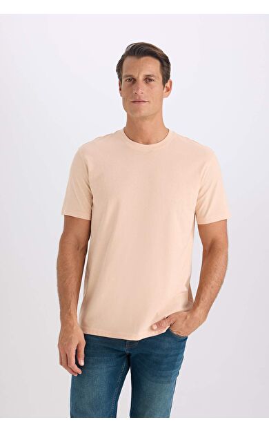 DeFacto New Regular Fit Bisiklet Yaka Basic Düz Kısa Kollu Tişört V7699AZ25SPPN672