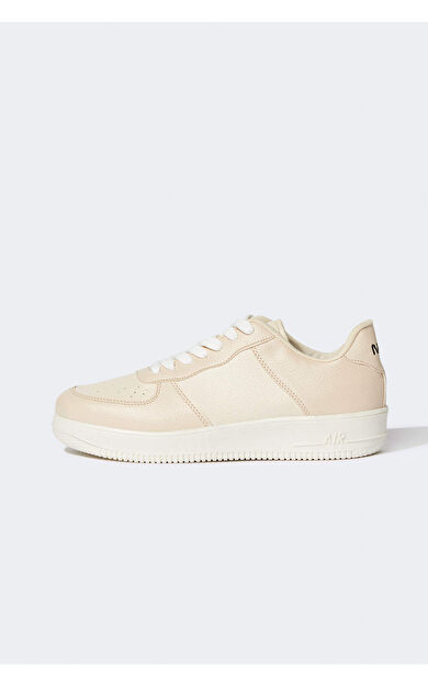 DeFacto Erkek Düz Taban Bağcıklı Suni Deri Sneaker