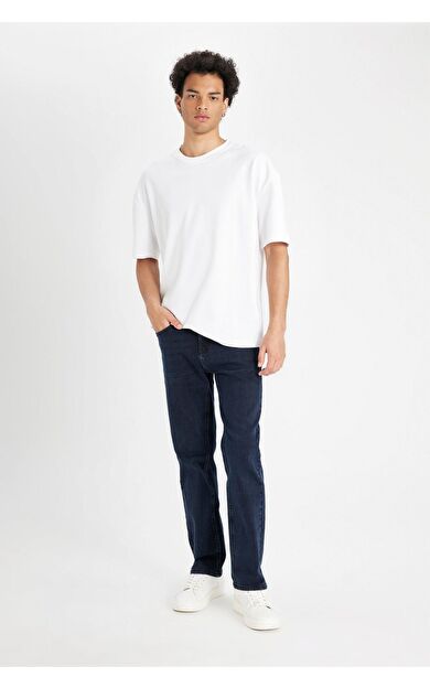 DeFacto Sergio Regular Fit Normal Bel Boru Paça Düz Paça Jean Pantolon W7086AZ24AUNM83