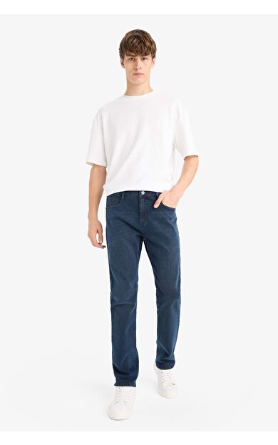 DeFacto Sergio Regular Fit Normal Bel Boru Paça Düz Paça Jean Pantolon W7086AZ25AUNM83