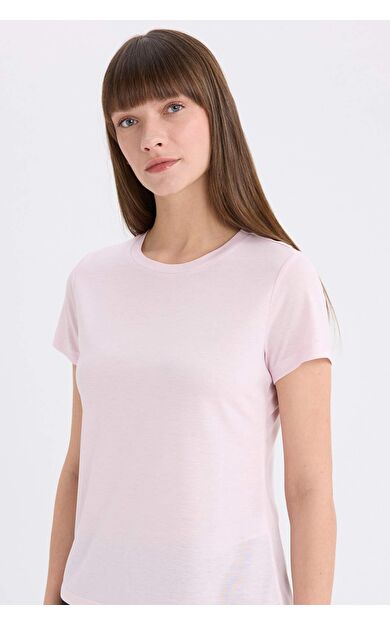 DeFacto Regular Fit Bisiklet Yaka Basic Düz Kısa Kollu Tişört W7299AZ25SPPN38