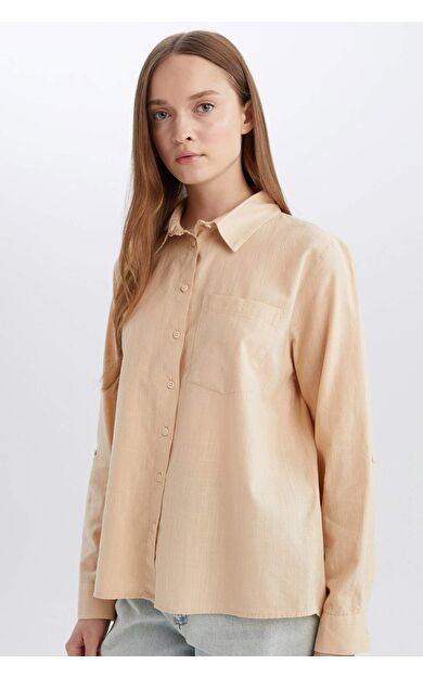 DeFacto Regular Fit Gömlek Yaka Uzun Kollu Gömlek W7734AZ25SPBG390