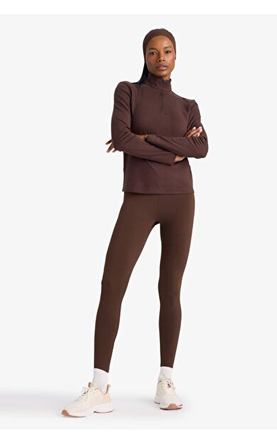 DefactoFit Toparlayıcı Yüksek Bel İçi Yumuşak Tüylü Beli Saran Basic Düz Sporcu Tayt W8206AZ25AUBN192