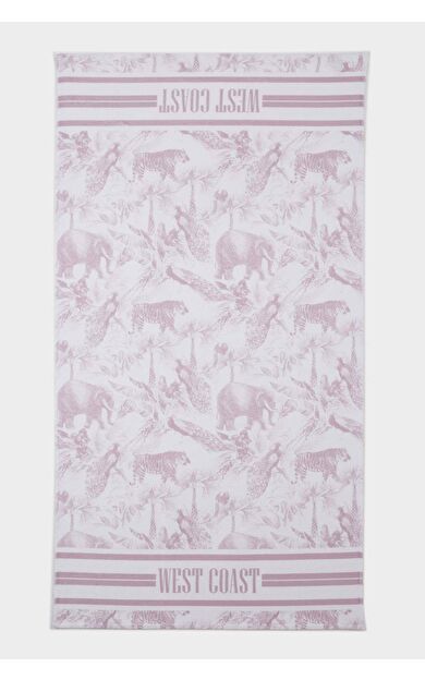 Kadın Desenli Pamuklu Plaj Havlusu