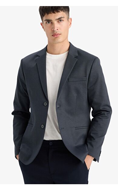 DeFacto Slim Fit Dar Kesim Astarlı Blazer Ceket