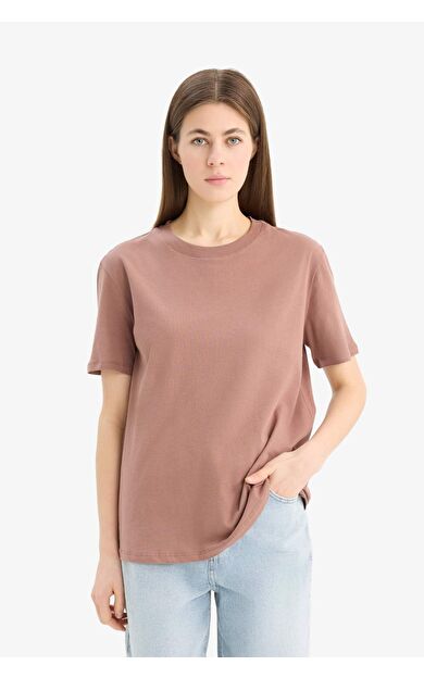 DeFacto Regular Fit Bisiklet Yaka Basic Düz Penye Kısa Kollu Tişört W9584AZ25SPBN552