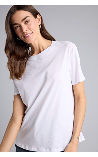 DeFacto Regular Fıt Bisiklet Yaka Basıc Düz Penye Kısa Kollu Tişört