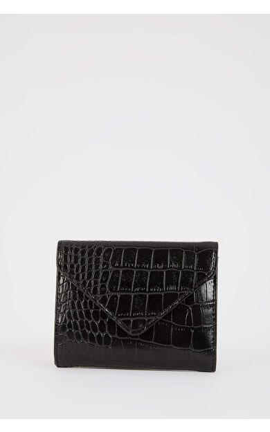 Kadın Dikiş Desenli Suni Deri Cüzdan