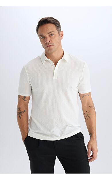 DeFacto Slim Fit Dar Kesim Pamuklu Kısa Kollu Polo Tişört X2594AZ25SPWT32