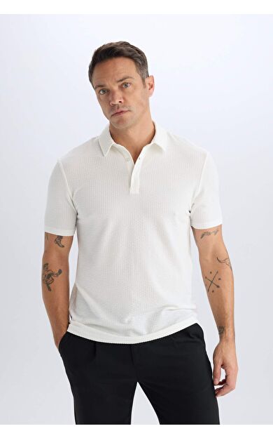 DeFacto Slim Fit Dar Kesim Pamuklu Kısa Kollu Polo Tişört X2594AZ25SPWT32