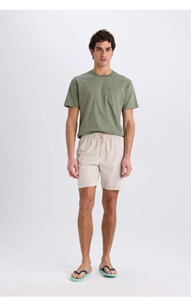 DeFacto File Astarlı Hızlı Kuruyan Kısa Boy Deniz Şortu X2955AZ25HSBG187