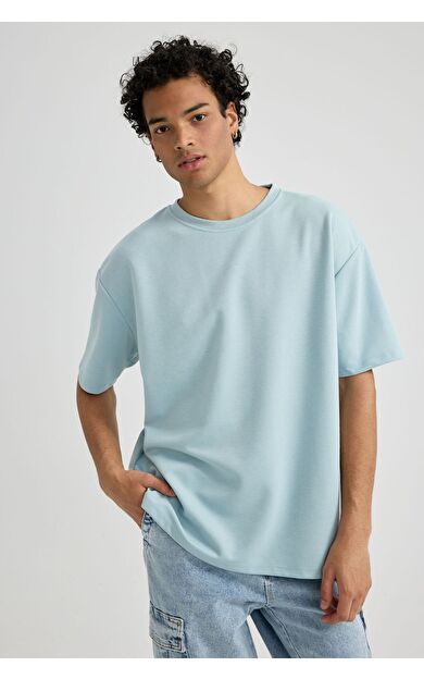 DeFacto Oversize Fit Bisiklet Yaka Tişört
