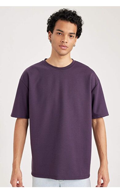 DeFacto Oversize Fit Bisiklet Yaka Tişört X3926AZ23AUPR148