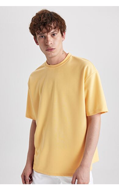 DeFacto Oversize Fit Bisiklet Yaka Tişört X3926AZ23AUYL170