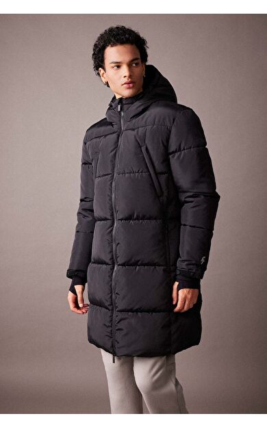 DeFacto Regular Fit Kapüşonlu Polar Astarlı Parka