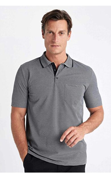 DeFactoFit Regular Fit Basic Kısa Kollu Polo Tişört