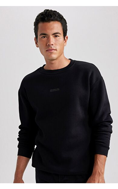 DeFacto Boxy Fit Bisiklet Yaka Sweatshirt