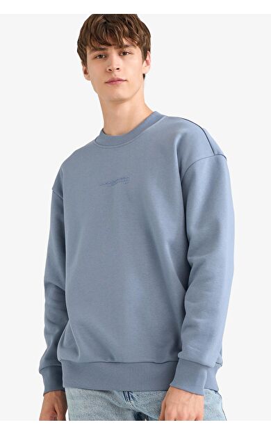 DeFacto Boxy Fit Bisiklet Yaka Baskılı Sweatshirt X8282AZ25AUGR171