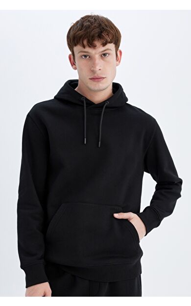 DeFacto DeFactoFit Regular Fit Kapüşonlu Sweatshirt X8283AZ24AUBK81