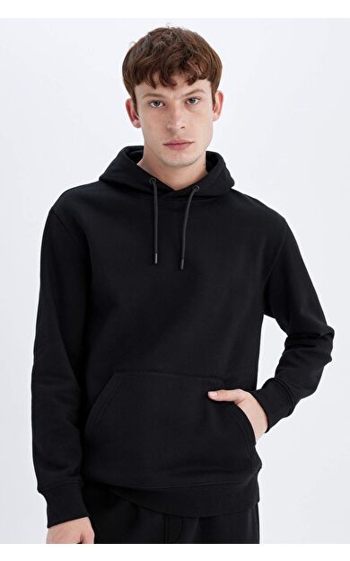 DeFacto DeFactoFit Regular Fit Kapüşonlu Sweatshirt X8283AZ24AUBK81