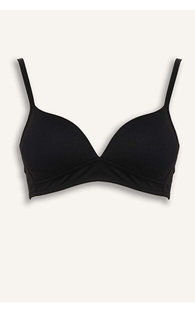 Dantel Detaylı Pamuklu Kaplı Pedli Balensiz Bra  Fall in Love X9027AZ25AUBK81