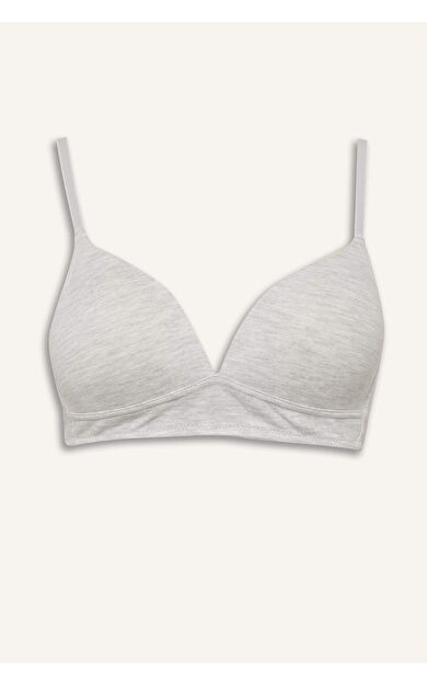 Dantel Detaylı Pamuklu Kaplı Pedli Balensiz Bra  Fall in Love X9027AZ25AUGR93