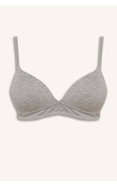 Dantel Detaylı Pamuklu Kaplı Pedli Balensiz Bra