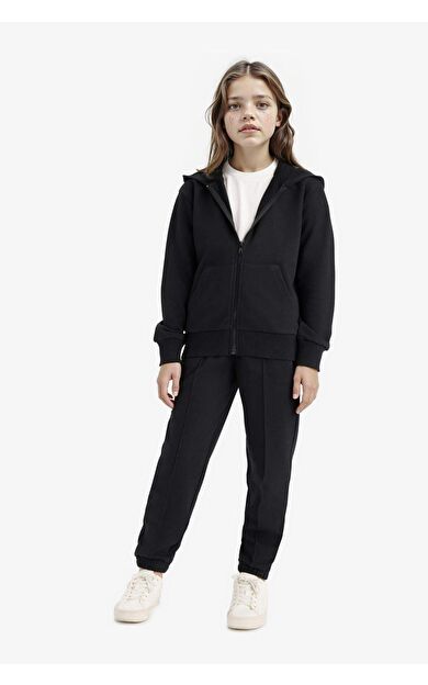 DeFacto Kız Çocuk Beli Lastikli Basic Düz Jogger Eşofman Altı X9036A625AUBK81