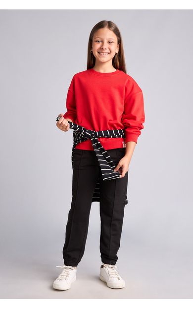 DeFacto Jogger Fıt Esnek Belli Cepli Eşofman Altı Kız Çocuk Siyah X9036A626AUBK81