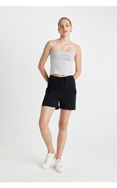 DeFacto DeFactoFit Regular Fit Düz Paça Şort Y0102AZ24SMBK81