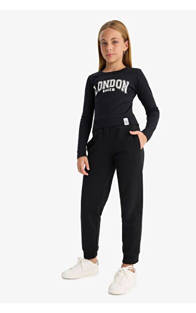 DeFacto Kız Çocuk Jogger Standart Fit Pantolon Y1226A625AUBK81