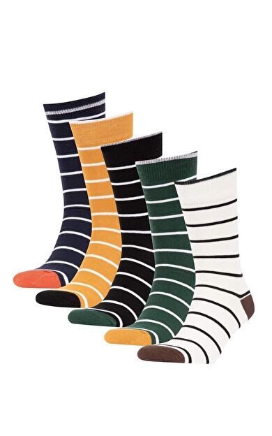 DeFacto Erkek 5'li Pamuklu Uzun Çorap Y2601AZNSKR1